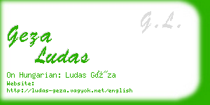 geza ludas business card